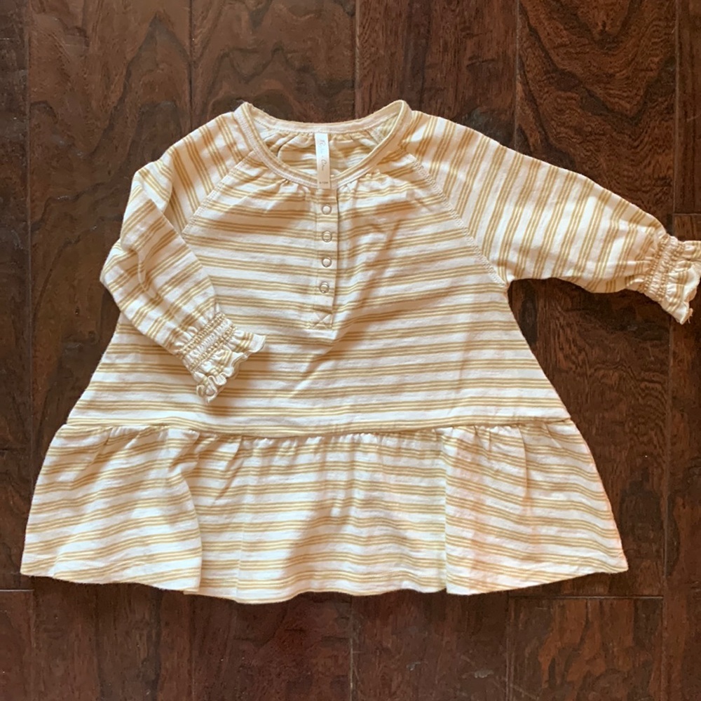 Rylee and Cru beige and golden yellow dress